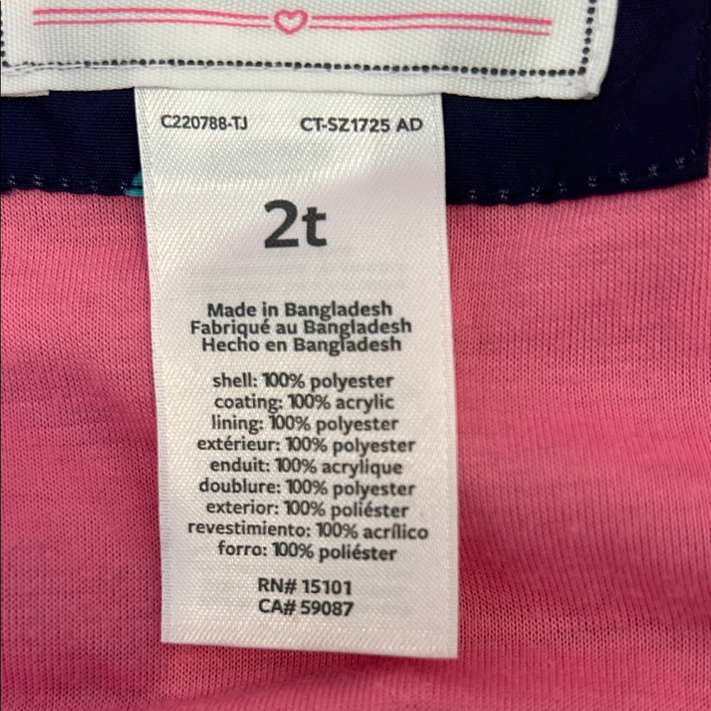 Carter’s Heart Patterned Kids Rain Jacket - Picture 3 of 6